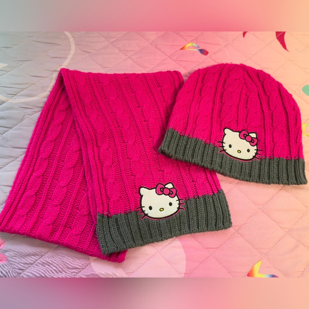 Hello Kitty Scarf and Beanie